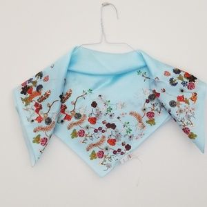 Floral silk scarf